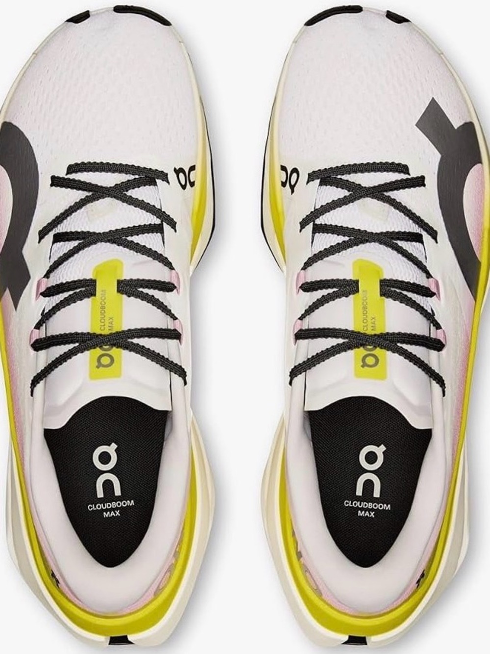 On Running Cloudboom Max Women’s Shoes - White, Yellow, Black